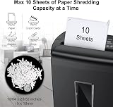 Bonsaii 10-Sheet Cross-Cut Paper Shredder C209-D Upgrade Black 21L Bin view 2