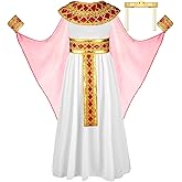 Liitrsh Halloween Kids Egyptian Costume Set Women Cos Egypt Dress for Girls Egyptian Costume Queen Accessories