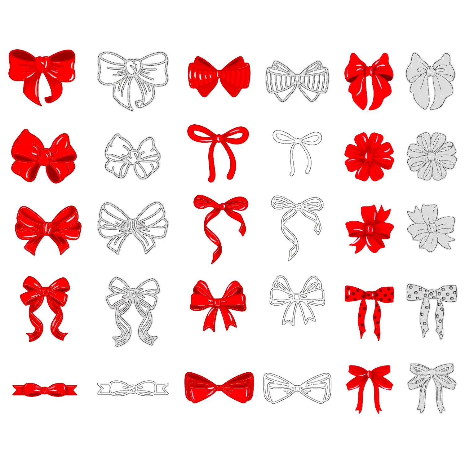 GLOBLELAND Metal Bow Die Cuts Bowknot Cutting Dies Stencil Template for DIY Scrapbook Embossing Photo Album Card Making