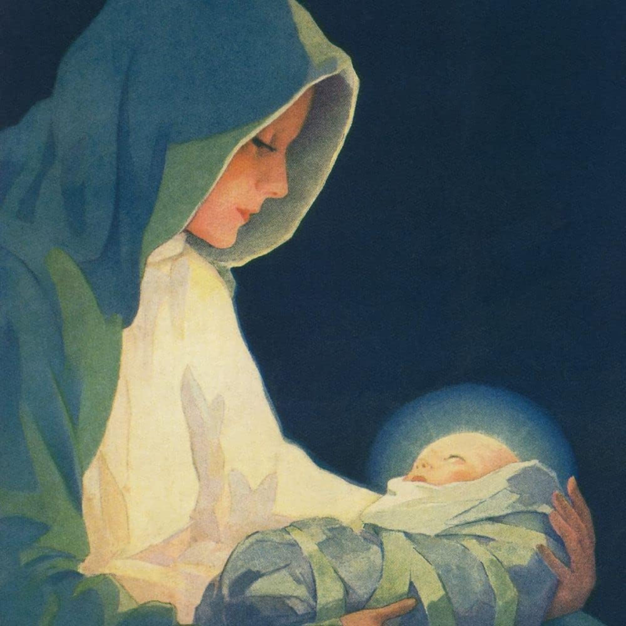 Museums & Galleries Pack of 8 Artistic Charity Christmas Cards - A Mother's Love - Lovely Illustration by Brubaker - 8 Cards of 1 Design