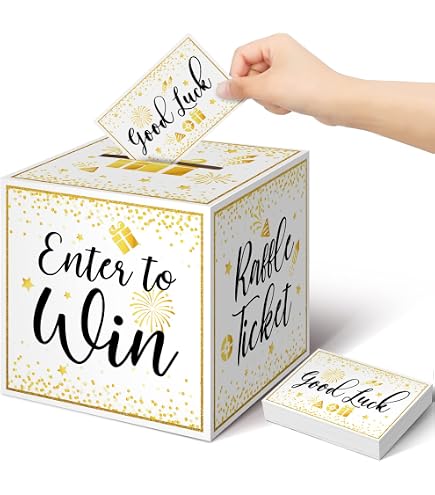 Lot De 8 Boîtes à Tombola En Carton Épais – Urne Collecte Dons, Votes, Suggestions 30x15x15 Cm