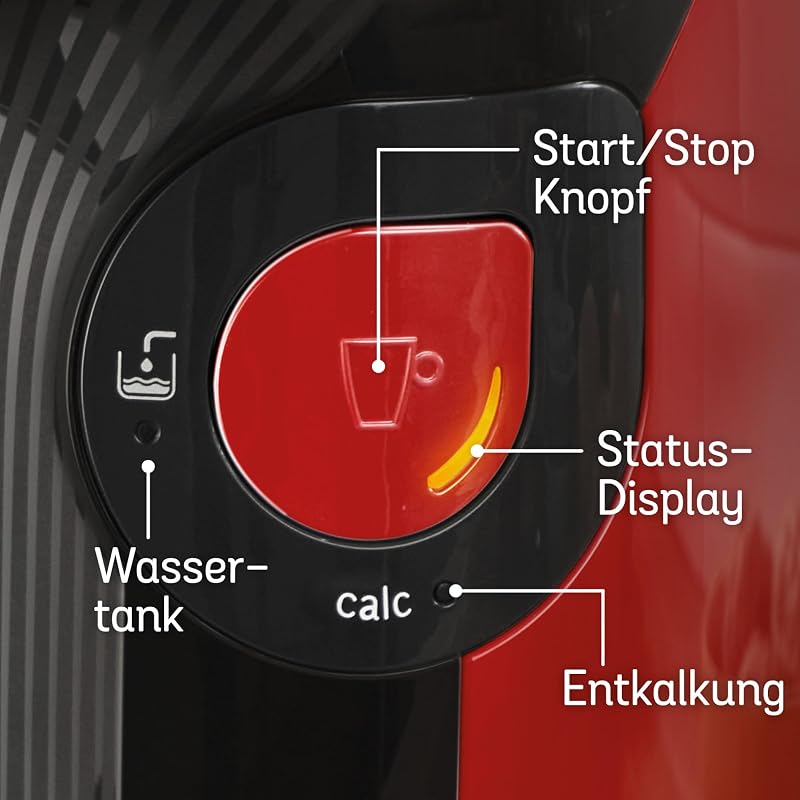 Tassimo Style friendly Kapselmaschine TAS113E, über 70 Getränke, geeignet für alle Tassen, vollautomatisch, nachhaltig, platzsparend, 1400 W, rot