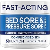 Hermon Bed Sore &amp; Pressure Sore Fast Healing Cream &ndash; Skin Care Cream for Compromised Skin, Helps Support Healing of Bed Sores, Pressure Sores, Chafing, Minor Burns &amp; Sunburn