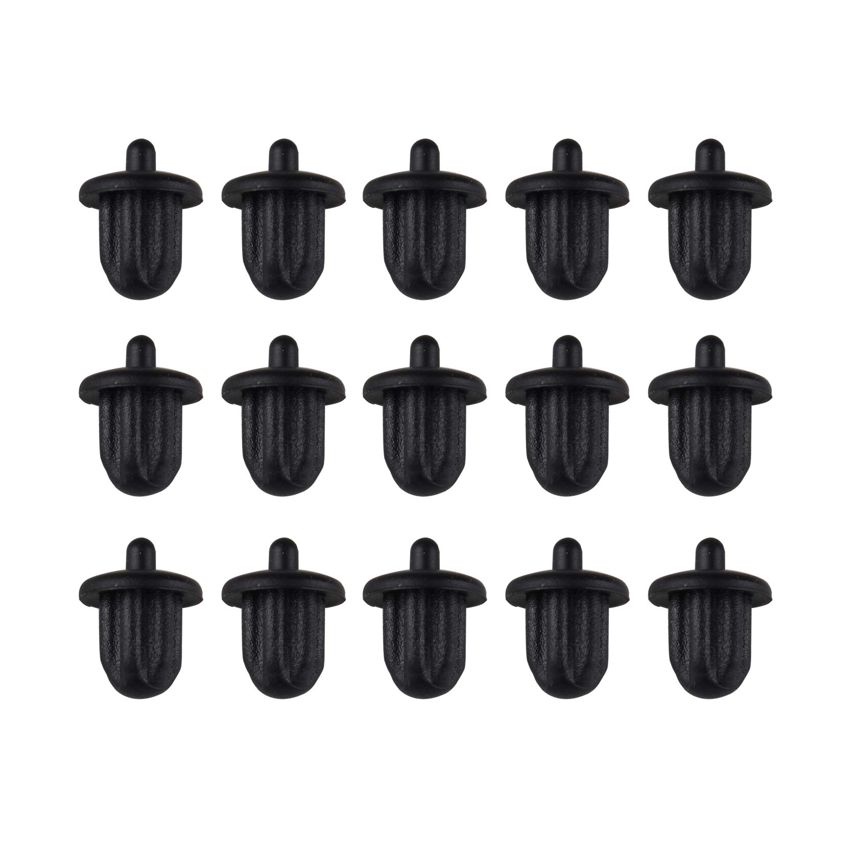 Futheda 15Pcs Silicone 6.35mm Interface Port Audio Jack PC DVD Microphone Socket Anti Dust Plug Cap Cover Protector Black