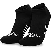 Fitsok CF2 Cushion Low Cut Running Socks, Moisture Wicking, 3-Pack | Sorbtek Moisture Wicking Fibers, Blister Guard Technology, Targeted Compression Zones, Reinforced Heel and Toe, Made in USA