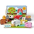 Melissa & Doug Blockables™ Farm Snap and Play, Mix and Match Connectable Wooden Building Blocks Play Set Toy for Preschool Bo