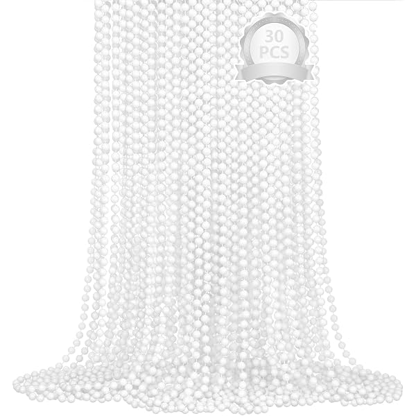 SHAOQINLIN Lot de 12 colliers de perles oranges de Mardi Gras pour Halloween, collier de perles rondes de 83 cm pour Mardi Gras, Noël, Halloween