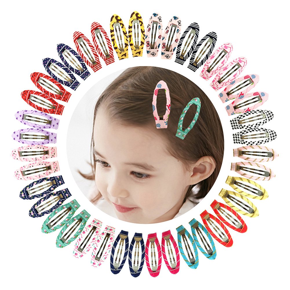 Hipgirl 17pcs 2 Inch Snap Hair Clips Pinwheel Bow