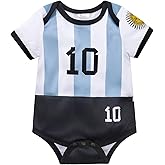 Pezhiqun Baby Soccer Bodysuit Jersey Brazil Soccer Romper Outfit for Boys & Girls Football Shirts Clothes for Brazilian Fans