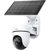 Tapo Solar-Powered Pan/Tilt Outdoor Security Camera Kit, Wireless, 2K 3MP, 360° AI Tracking, No Monthly Fee, Person/Vehicle D