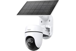 Tapo Solar-Powered Pan/Tilt Outdoor Security Camera Kit, Wireless, 2K 3MP, 360° AI Tracking, No Monthly Fee, Person/Vehicle D
