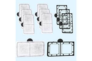 9pcs Filter Cartridges and Basket Frame Replacement Kit, 9.5x5.5cm/3.7x2.1 Inch Aquarium Filter Cartridges Fish Tank Accessor
