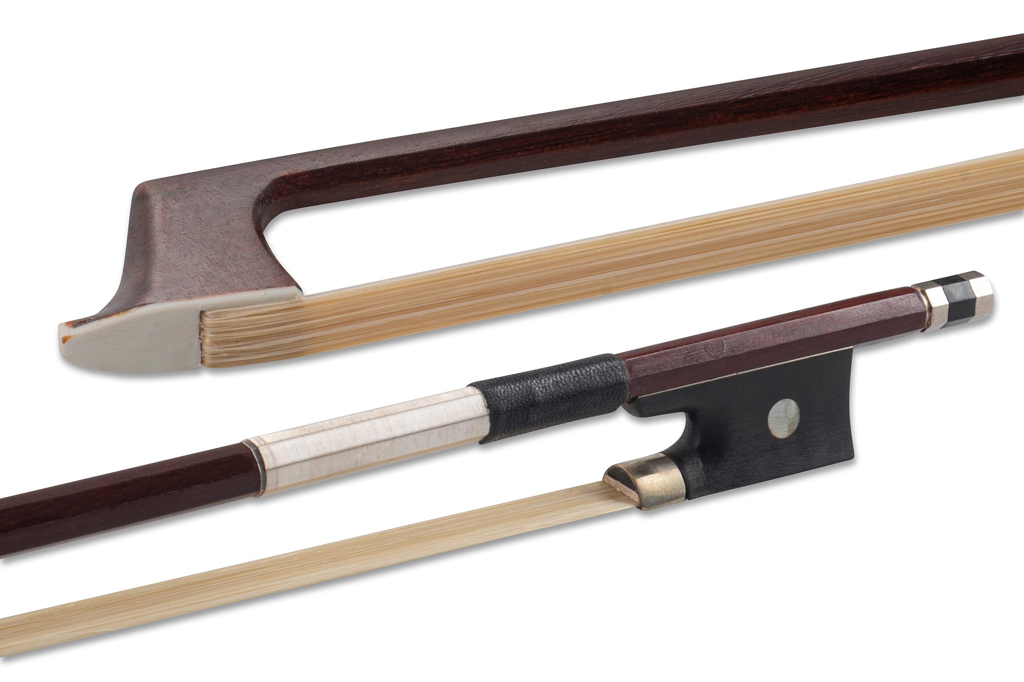 GEWA Pure Violin Bow 1/4 - Natural Hair - Octagonal Stick - Ebony Frog