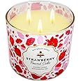 Bath and Body Works, White Barn 3-Wick Candle w/Essential Oils - 14.5 oz - 2021 Fresh Spring Scents! (Strawberry Pound Cake)