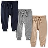 Burt's Bees Baby unisex-baby Knit Jogger Pants, Baby Sweatpants, 100% Organic Cotton Infant Bottoms