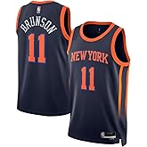 Jalen Brunson New York Knicks NBA Kids Youth 8-20 Navy Statement Edition Swingman Jersey
