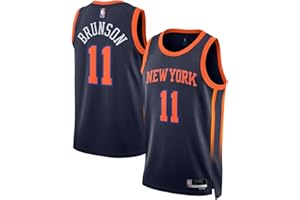 OUTERSTUFF Jalen Brunson New York Knicks NBA Kids Youth 8-20 Navy Statement Edition Swingman Jersey