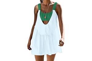 Lauweion Women Tennis Dress with Shorts Workout Hot Shot Mini Dress with Built in Bra Athletic 2 Piece Outfits Summer