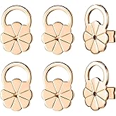 6PCS Earring Lifters Backs, Earring Backs for Droopy Ears Adjustable Anti-Sensitive Secure Large Earrings Backing for Heavy Earrings Women(Gold)