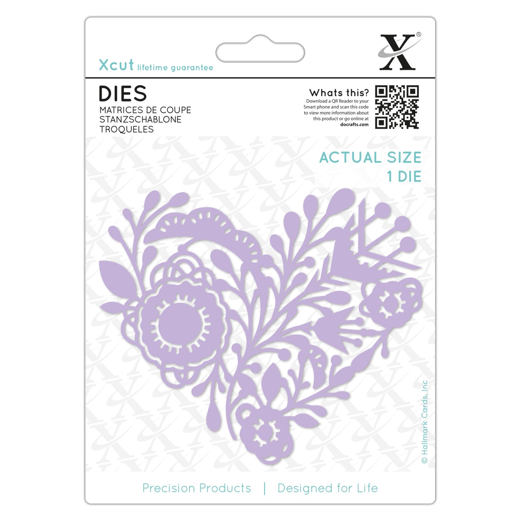 Xcut Die, Folk Heart, 1 Piece, Carbon Steel, Art & Craft, Cutting Tool Supplies, For Beautiful Decoration, Card Making, Gift Tag, Wrapping, Scrapbooking, Invitation Making, Crafters Companion