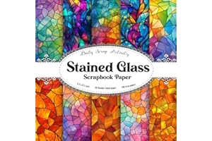 Stained Glass Scrapbook Paper: Double Sided Craft Paper for Gift Wrapping, Great For Craft Projects, Scrapbooking Paper, DIY 