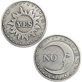 Yes No Challenge Coin Sun and Moon Decision Maker Divination Coin