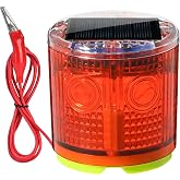 Electric Fence Idicator Light, Briidea Solar Fence Alarm with Light Transmission to 1/2 Mile, Ensure The Normal Operation of The Electronic Fence to Prevent The Invasion of Wild Animals, Red, MK-098