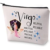 Zodiac Sign Cosmetic Bag Horoscope Makeup Bag 12 Constellation Birthday Gift for Astrology Lover (Virgo)