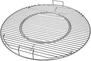 X Home Grill Grate for 22 Inch Weber Charcoal Grill, Upgraded 8835 Gourmet BBQ System Hinged Cooking Grate, 21.5 x 21.5 Inch