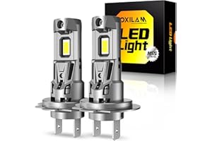OXILAM H7 Light Bulbs 6500K White, 38000LM 800% Super Bright H7 Fog Lights, Real 1:1 Mini Size with Fan, Non-polarity, No Adapter Required, Canbus ready, IP68, Pack of 2