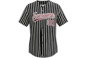 Custom Pinstripe Baseball Jersey Stitched/Printed Personanlized Button Down Shirts Sports Uniform for Men Women Youth