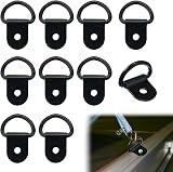 MEKEET 10Pcs D Rings Heavy Duty Black Lashing Ring Cargo Tie Down Stainless view 1