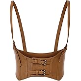KANCY KOLE Women Fashion Faux Leather Waist Belt Steampunk Underbust Corset