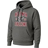 Hybrid Sports NFL Officially Licensed Men's and Women's Established Pullover Hooded Fleece Sweatshirt (US, Alpha, Small, Regular, Regular, Heather Charcoal, Atlanta Falcons)