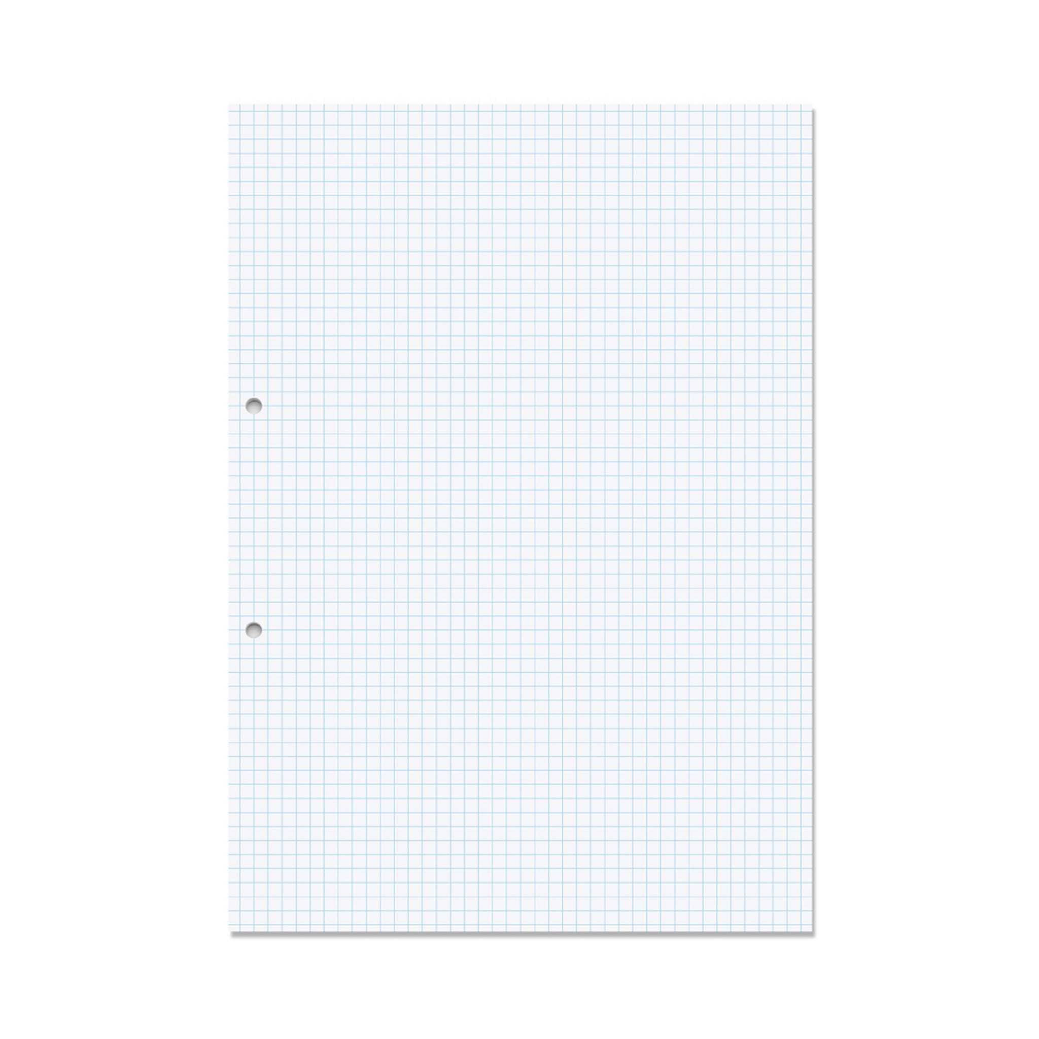 RHINO A4 Loose Leaf Squared Paper, 500 Sheets / 1000 Page, 5mm Squared Paper, Hole Punched, School & Office Stationery Supplies