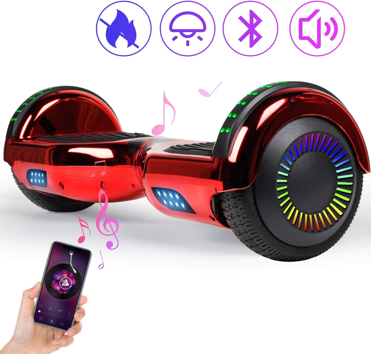 Smart SELF-Balancing Scooters with Built-in Bluetooth Speaker FINISHES