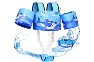 KULAHLIK Toddler Swim Vest, Toddler Floaties for 22-66 lbs Boys & Girls, Kids Puddle Jumper Removable with Crotch Strap & Shoulder Harness Arm Wings for 1 2 3 4 5 6 7 Years Old Baby Children Sea Beach Pool