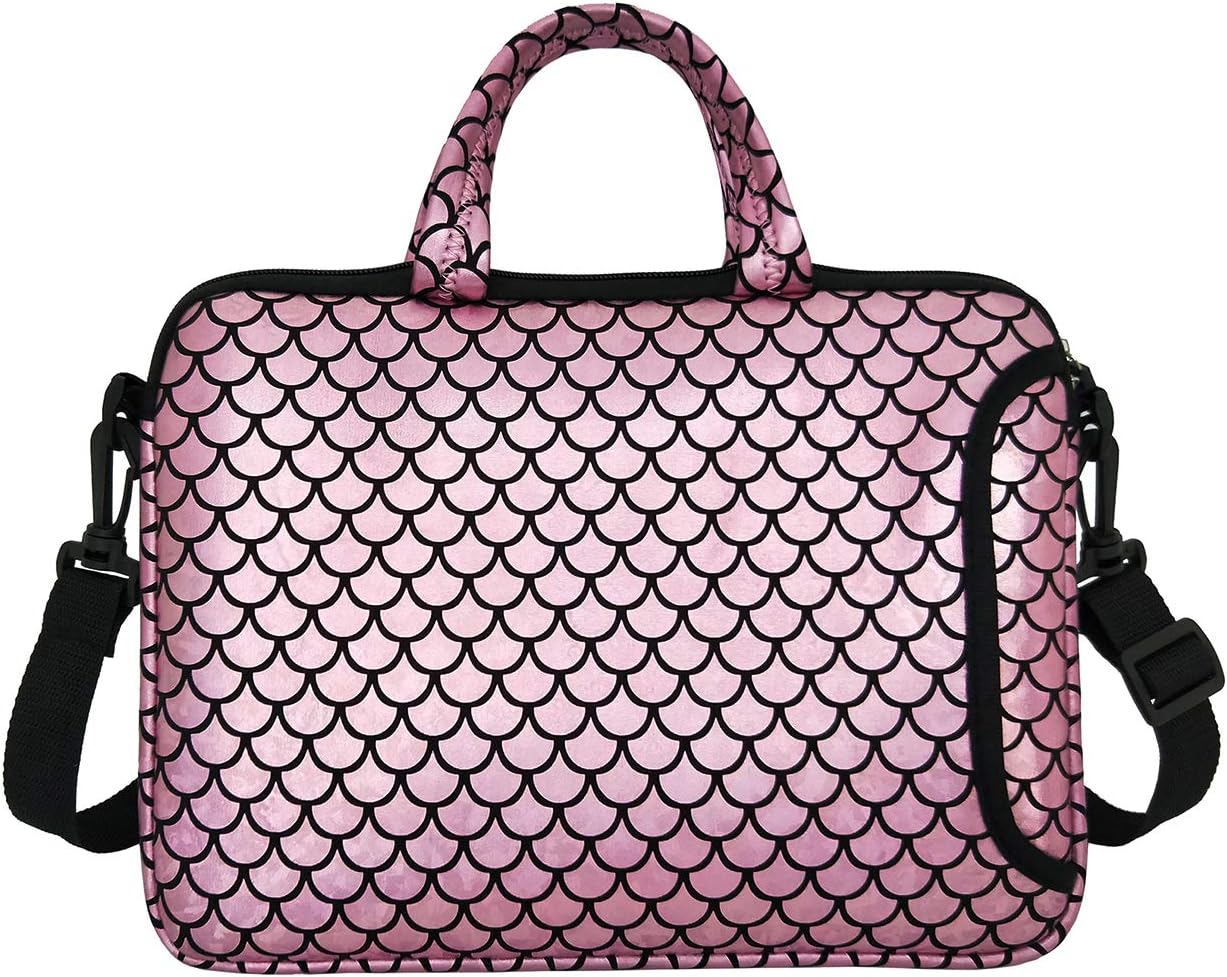 10.5-Inch Laptop Ipad Shoulder Carrying Bag Case For 9.6" 10" Tablet/Reader(Pink)