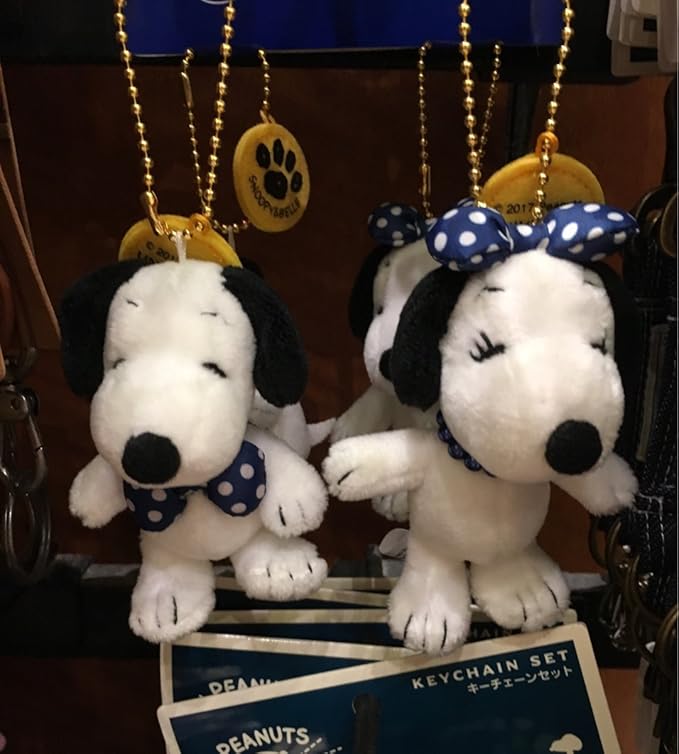 Amazon Co Jp Usj スヌーピー ベル ペア ぬいぐるみ マスコット 新品 キーチェーン ストラップ 購入済み 水玉 ホビー 通販