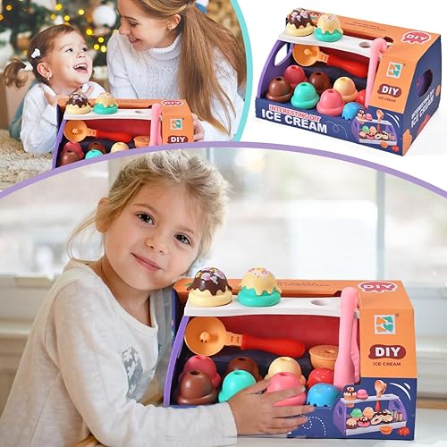 Lorfancy Ice Cream Toy Kids Toddlers Pretend Play Ice Cream