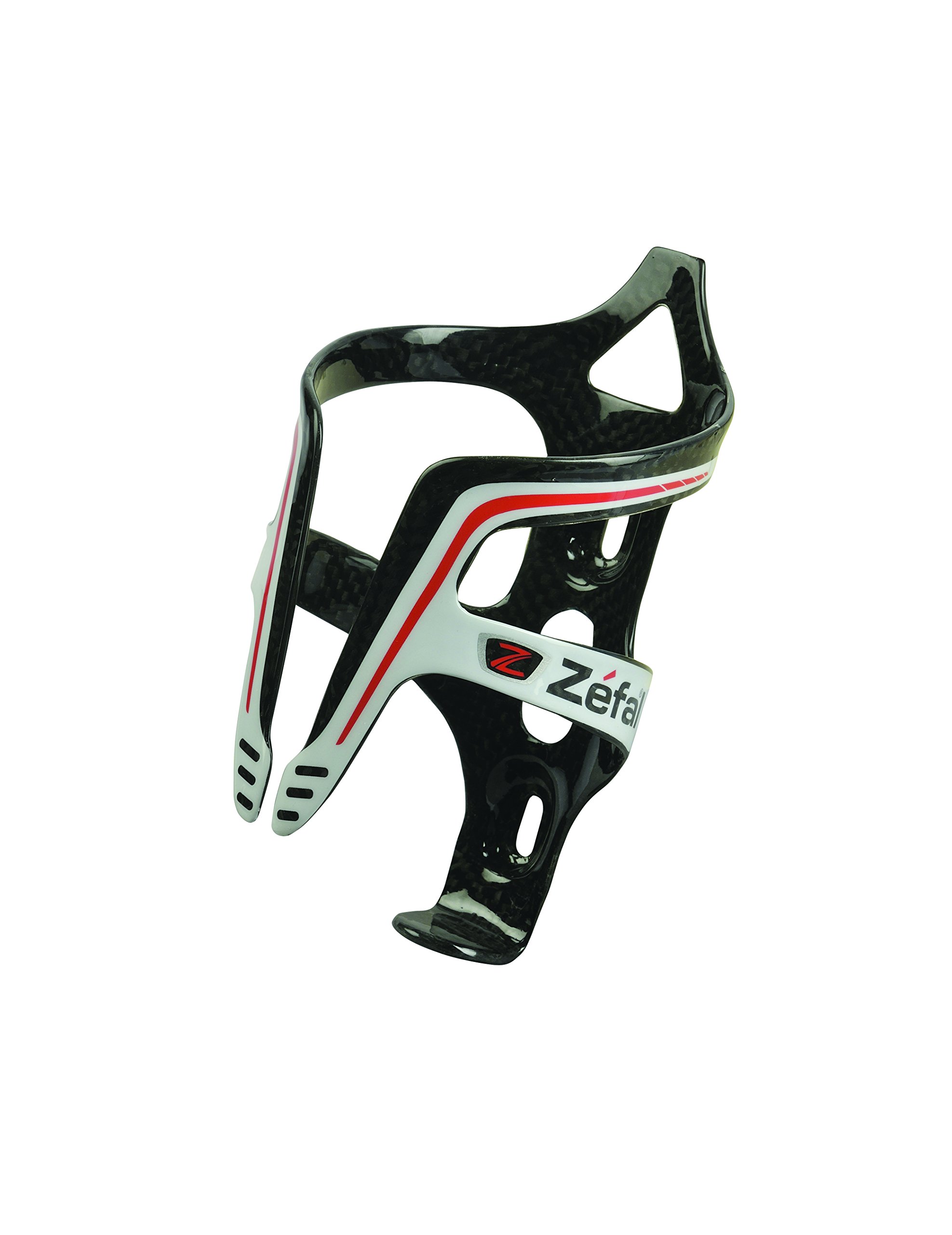 Zefal Pulse Carbon Bottle Cage, 30 g - White/Red