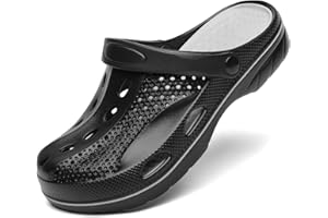 SOSOWHLTE Men's and Women's Arch Support Clogs Garden Shoes Slip-on Outdoor Beach Slippers with Removable Cushion Insole