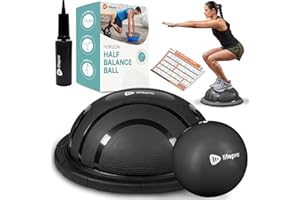 Lifepro Half Balance Ball Trainer - Stability Ball for Exercise, Full-Body Workouts, Home Gym, and Physical Therapy - Non-Slip Equipment for Balance Training