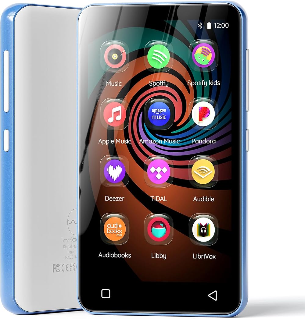 innioasis Music Player with 4" Touch Screen WiFi Bluetooth Kid Safe MP4 MP3