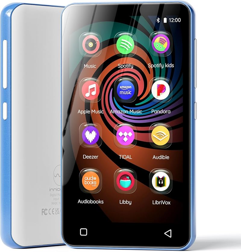 innioasis Music Player with 4" Touch Screen WiFi Bluetooth Kid Safe MP4 MP3