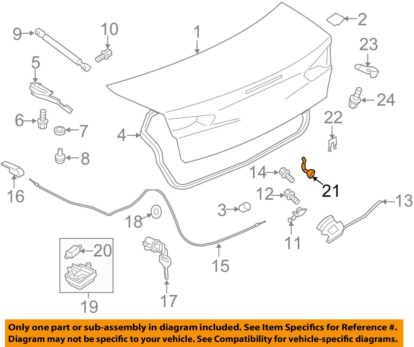 Mitsubishi Oem 08 17 Lancer Trunk Lid Trunk Switch 5927a045 Amazon Ca Electronics