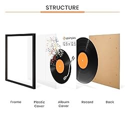 upsimples 12.5x12.5 Record Frame, Vinyl Frames for