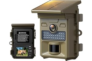 VOOPEAK Solar Trail Camera 4K 48MP, 2500mAh Built-in Rechargeable Battery, Hunting & Trail Cameras 0.1s Trigger Game Camera with Night Vision Motion Activated IP66 Waterproof 2.0-Inch Screen