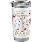 Cheers To 61 Years Old Wedding Anniversary 61st Birthday Stainless Steel Insulated Tumbler