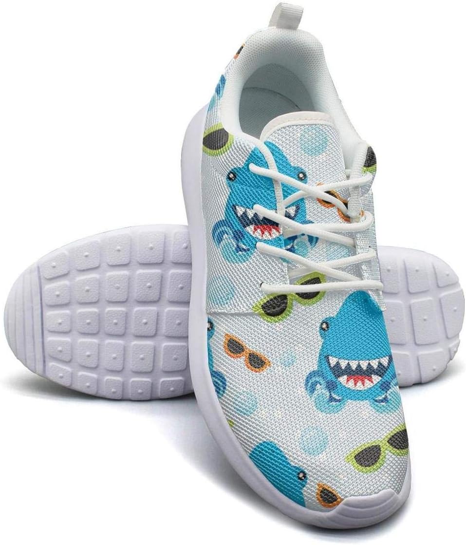 VXCVF Crazy Pizza Shark Young Men Sneakers for Mens Breathable Casual